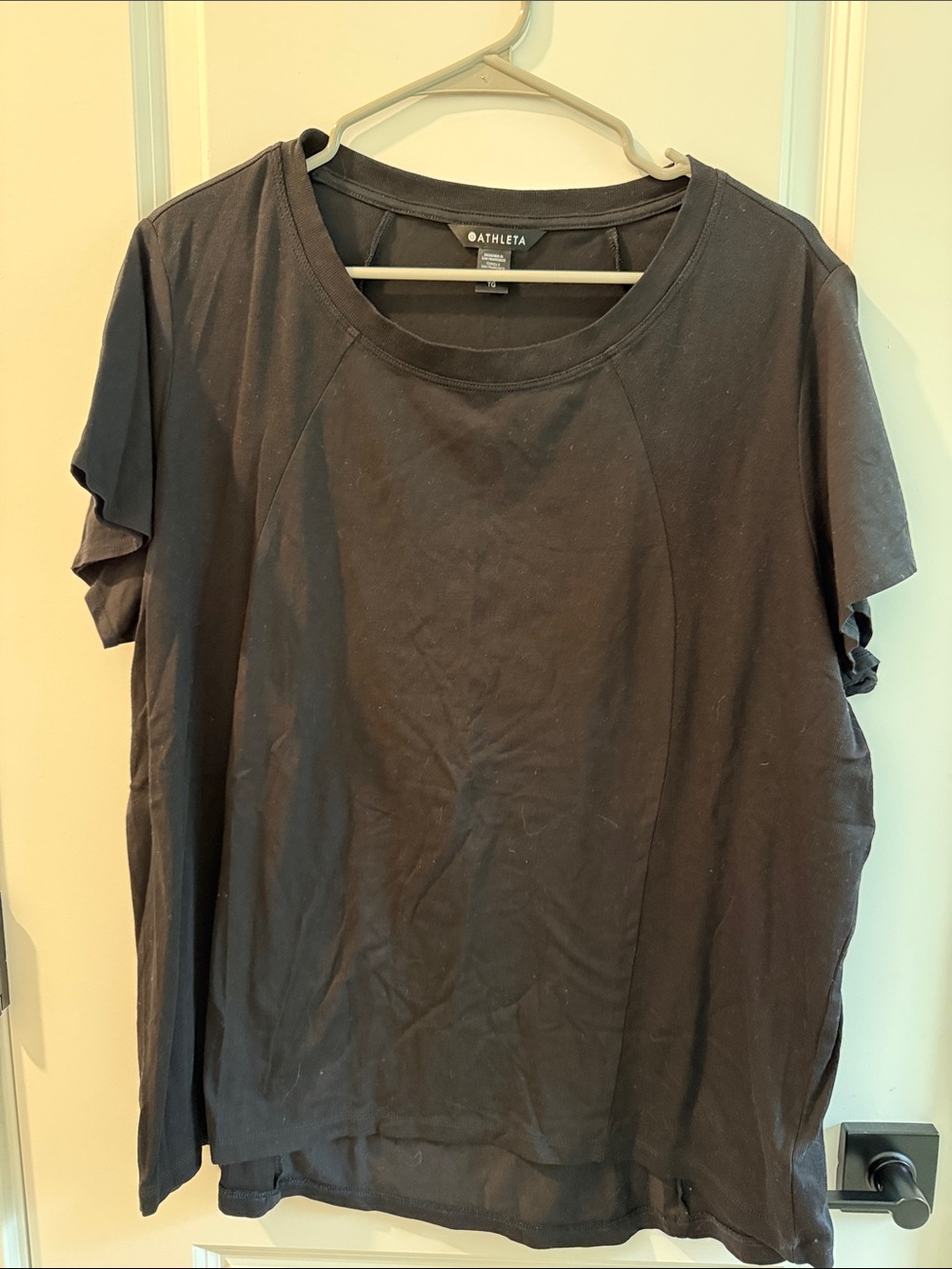Athleta Black Relaxed Short Sleeve Tee